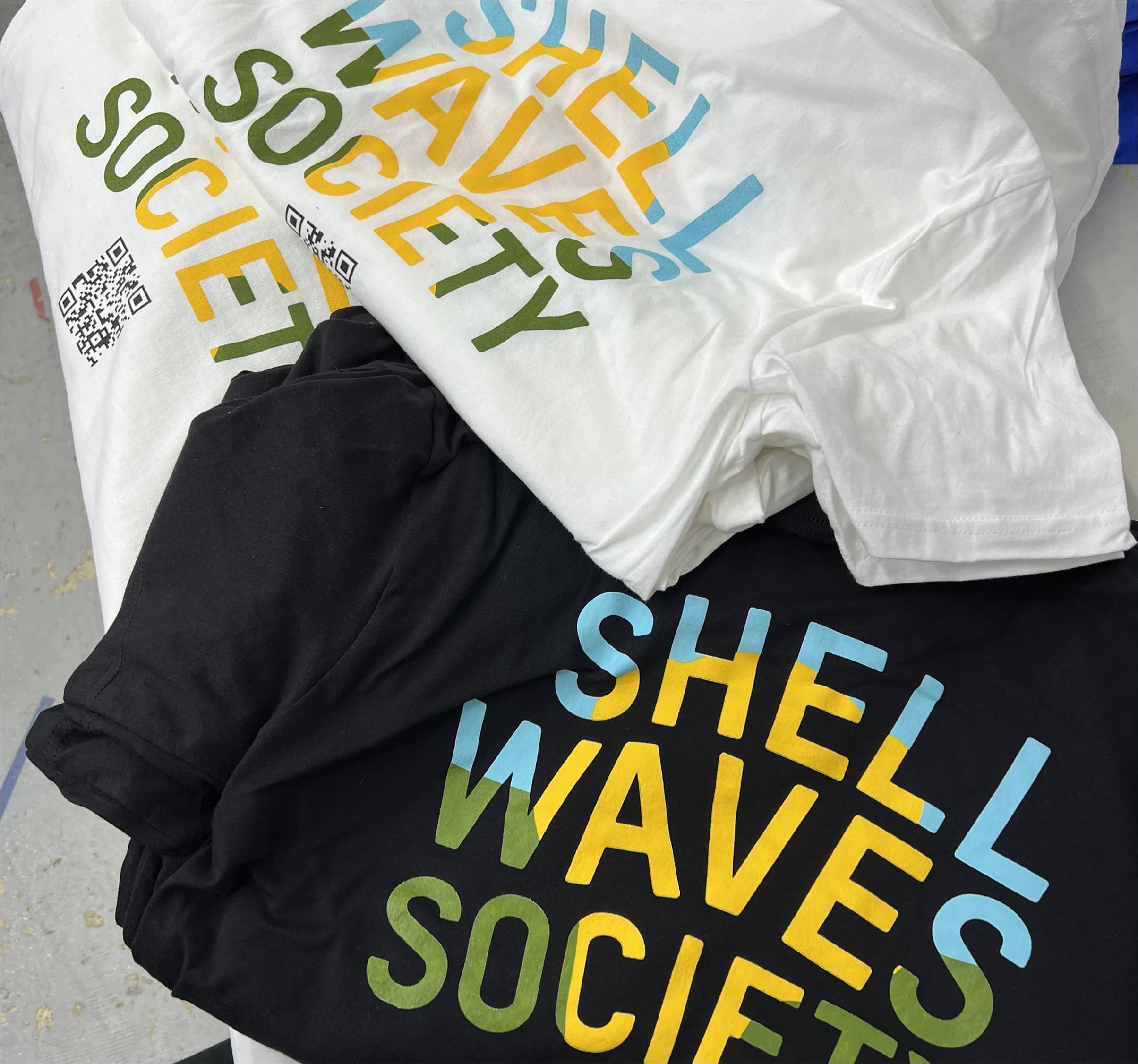 Custom printed apparel sample