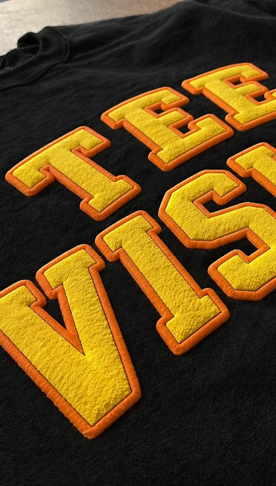 Puff Print screen printing sample