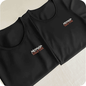 Blessing World Tour Custom screen printed black t-shirt for Blessing World Tour with small front logo by Philadelphia screen printer