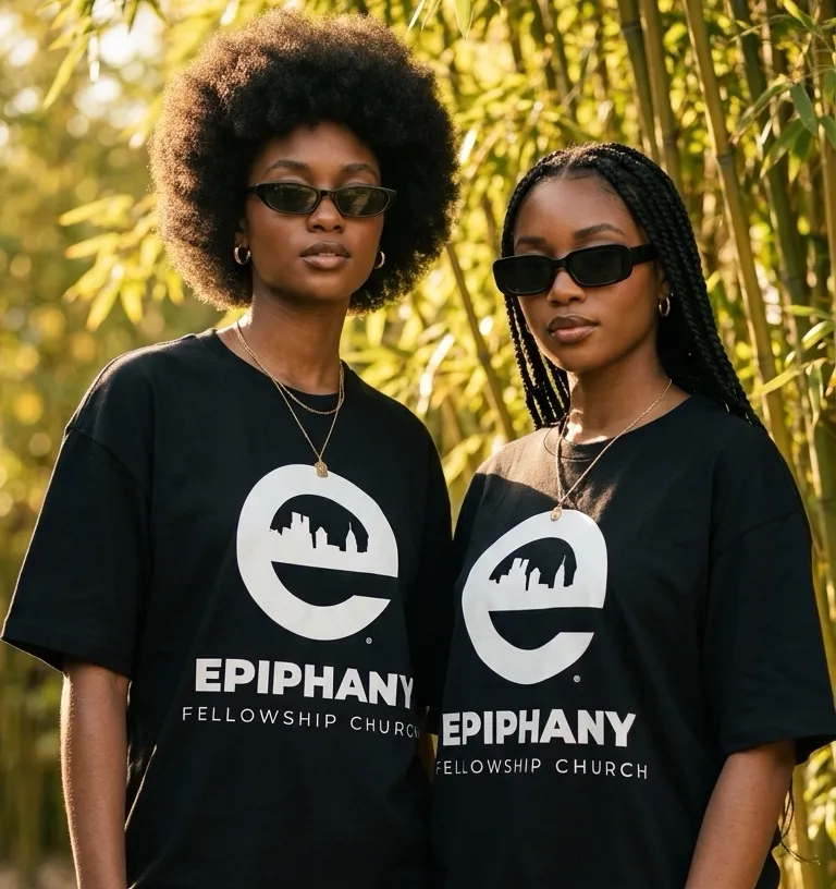 Custom screen printed shirts for church group order — 120 tees